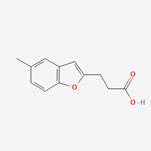 molecular formula C12H12O3 B12126108 3-(5-Methyl-1-benzofuran-2-yl)propanoic acid 