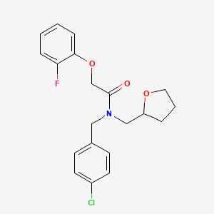 N-(4-chlorobenzyl)-2-(2-fluorophenoxy)-N-(tetrahydrofuran-2-ylmethyl)acetamide