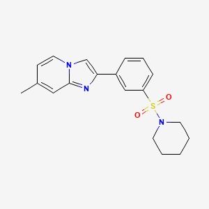 7-Methyl-2-[3-(piperidin-1-ylsulfonyl)phenyl]imidazo[1,2-a]pyridine