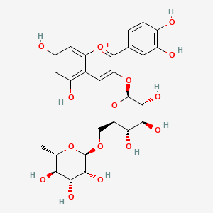 molecular formula C27H31O15+ B1212617 Cyanidin 3-O-rutinoside CAS No. 28338-59-2