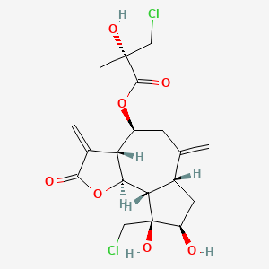 [(3aR,4S,6aR,8R,9S,9aS,9bS)-9-(chloromethyl)-8,9-dihydroxy-3,6-dimethylidene-2-oxo-3a,4,5,6a,7,8,9a,9b-octahydroazuleno[4,5-b]furan-4-yl] (2S)-3-chloro-2-hydroxy-2-methylpropanoate