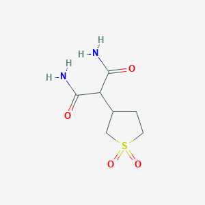 molecular formula C7H12N2O4S B12126201 2-(1,1-Dioxidotetrahydrothiophen-3-yl)propanediamide 