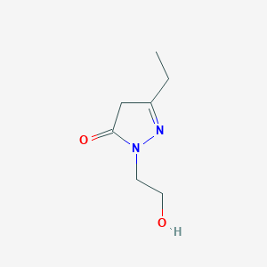 molecular formula C7H12N2O2 B12126248 3-Ethyl-1-(2-hydroxyethyl)-1H-pyrazol-5(4H)-one 