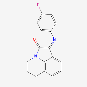 (1E)-1-[(4-fluorophenyl)imino]-5,6-dihydro-4H-pyrrolo[3,2,1-ij]quinolin-2(1H)-one