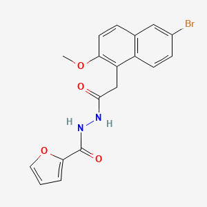 N'-[2-(6-bromo-2-methoxynaphthalen-1-yl)acetyl]furan-2-carbohydrazide