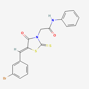 2-[(5Z)-5-(3-bromobenzylidene)-4-oxo-2-thioxo-1,3-thiazolidin-3-yl]-N-phenylacetamide