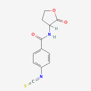 molecular formula C12H10N2O3S B1212637 4-Isothiocyanatobenzoyl-DL-homoserine lactone CAS No. 58394-58-4