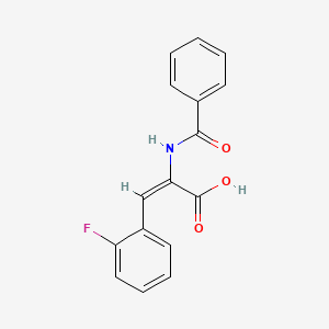 molecular formula C16H12FNO3 B12126424 (2E)-3-(2-fluorophenyl)-2-[(phenylcarbonyl)amino]prop-2-enoic acid 