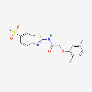 2-(2,5-dimethylphenoxy)-N-[6-(methylsulfonyl)benzothiazol-2-yl]acetamide