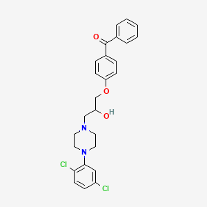 (4-{3-[4-(2,5-Dichlorophenyl)piperazin-1-yl]-2-hydroxypropoxy}phenyl)(phenyl)methanone