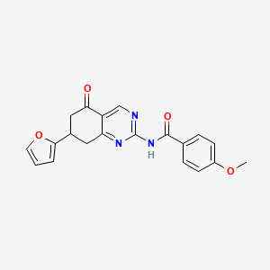 N-[7-(furan-2-yl)-5-oxo-5,6,7,8-tetrahydroquinazolin-2-yl]-4-methoxybenzamide