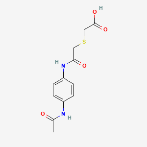 molecular formula C12H14N2O4S B12126494 2-({[(4-Acetamidophenyl)carbamoyl]methyl}sulfanyl)acetic acid 