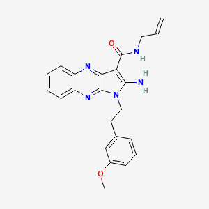 2-amino-1-[2-(3-methoxyphenyl)ethyl]-N-(prop-2-en-1-yl)-1H-pyrrolo[2,3-b]quinoxaline-3-carboxamide