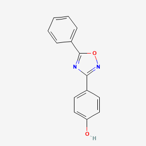 molecular formula C14H10N2O2 B12126556 Phenol, 4-(5-phenyl-1,2,4-oxadiazol-3-yl)- CAS No. 49787-03-3