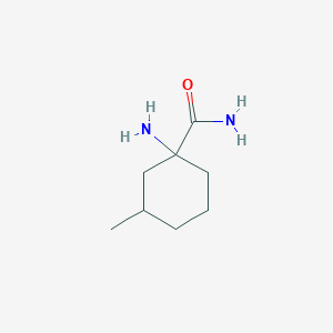 molecular formula C8H16N2O B12126558 1-Amino-3-methylcyclohexanecarboxamide 