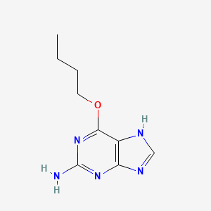 molecular formula C9H13N5O B1212656 6-丁氧基-9H-嘌呤-2-胺 CAS No. 76412-62-9