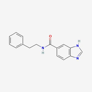 molecular formula C16H15N3O B12126628 1H-Benzoimidazole-5-carboxylic acid phenethyl-amide 