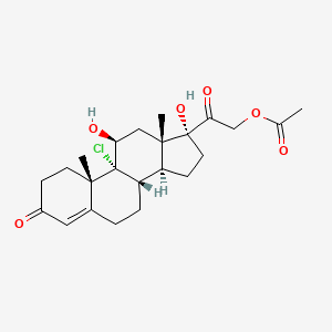 molecular formula C23H31ClO6 B1212666 9alpha-Chlorocortisol acetate CAS No. 29042-01-1