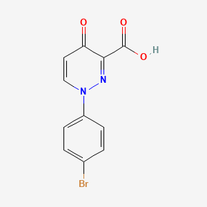 molecular formula C11H7BrN2O3 B12126706 1-(4-Bromophenyl)-4-oxo-1,4-dihydropyridazine-3-carboxylic acid 