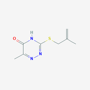 molecular formula C8H11N3OS B12126718 6-Methyl-3-[(2-methylprop-2-en-1-yl)sulfanyl]-1,2,4-triazin-5-ol 