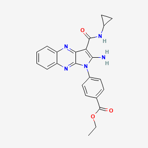 ethyl 4-[2-amino-3-(cyclopropylcarbamoyl)-1H-pyrrolo[2,3-b]quinoxalin-1-yl]benzoate