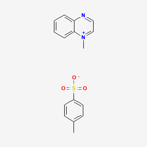 molecular formula C16H16N2O3S B1212676 Quinoxalinium, 1-methyl-, salt with 4-methylbenzenesulfonic acid (1:1) CAS No. 57805-17-1