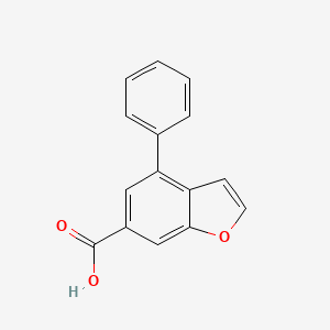 molecular formula C15H10O3 B12126808 4-Phenyl-1-benzofuran-6-carboxylic acid CAS No. 65095-27-4