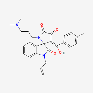 1'-[3-(dimethylamino)propyl]-4'-hydroxy-3'-[(4-methylphenyl)carbonyl]-1-(prop-2-en-1-yl)spiro[indole-3,2'-pyrrole]-2,5'(1H,1'H)-dione