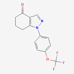 molecular formula C14H11F3N2O2 B12126837 4H-Indazol-4-one, 1,5,6,7-tetrahydro-1-[4-(trifluoromethoxy)phenyl]- CAS No. 1203661-43-1