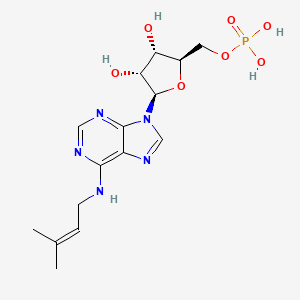 molecular formula C15H22N5O7P B1212687 N(6)-(dimethylallyl)adenosine 5'-monophosphate CAS No. 20268-93-3