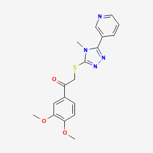 1-(3,4-dimethoxyphenyl)-2-{[4-methyl-5-(pyridin-3-yl)-4H-1,2,4-triazol-3-yl]sulfanyl}ethanone