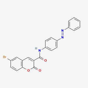 6-bromo-2-oxo-N-{4-[(E)-phenyldiazenyl]phenyl}-2H-chromene-3-carboxamide