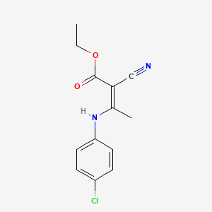 2-Butenoic acid, 3-[(4-chlorophenyl)amino]-2-cyano-, ethyl ester, (Z)-