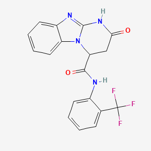 2-hydroxy-N-[2-(trifluoromethyl)phenyl]-3,4-dihydropyrimido[1,2-a]benzimidazole-4-carboxamide