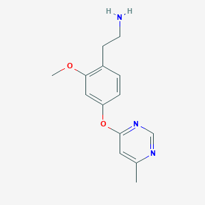 Benzeneethanamine, 2-methoxy-4-[(6-methyl-4-pyrimidinyl)oxy]-