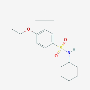 molecular formula C18H29NO3S B12126932 3-tert-butyl-N-cyclohexyl-4-ethoxybenzenesulfonamide 