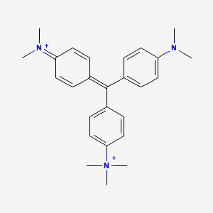 molecular formula C26H33N3+2 B1212694 Methyl Green cation 