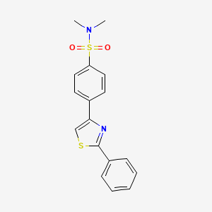 molecular formula C17H16N2O2S2 B12126956 N,N-dimethyl-4-(2-phenyl-1,3-thiazol-4-yl)benzenesulfonamide 