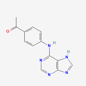 molecular formula C13H11N5O B12127008 1-[4-(7H-purin-6-ylamino)phenyl]ethanone 