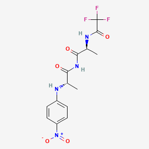 molecular formula C14H15F3N4O5 B1212701 Trifluoroacetyl-dialanine-4-nitroanilide CAS No. 68739-16-2