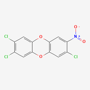 molecular formula C12H4Cl3NO4 B1212703 8-Nitro-2,3,7-trichlorodibenzo-p-dioxin CAS No. 71712-70-4