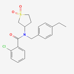 2-chloro-N-(1,1-dioxidotetrahydrothiophen-3-yl)-N-(4-ethylbenzyl)benzamide