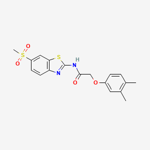 2-(3,4-dimethylphenoxy)-N-(6-methanesulfonyl-1,3-benzothiazol-2-yl)acetamide