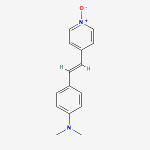 molecular formula C15H16N2O B12127045 N,N-dimethyl-4-[(E)-2-(1-oxidopyridin-1-ium-4-yl)ethenyl]aniline 