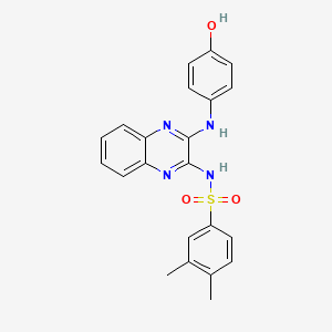 N-{3-[(4-hydroxyphenyl)amino]quinoxalin-2-yl}-3,4-dimethylbenzene-1-sulfonamide