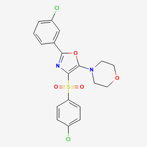 4-[4-(4-Chlorobenzenesulfonyl)-2-(3-chlorophenyl)-1,3-oxazol-5-yl]morpholine