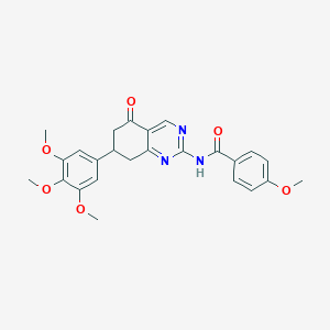 4-methoxy-N-(5-oxo-7-(3,4,5-trimethoxyphenyl)-5,6,7,8-tetrahydroquinazolin-2-yl)benzamide