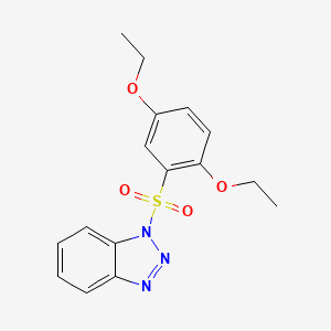 molecular formula C16H17N3O4S B12127125 1-[(2,5-diethoxyphenyl)sulfonyl]-1H-benzotriazole 