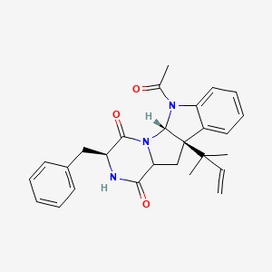 molecular formula C27H29N3O3 B1212720 Fructigenine A 