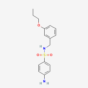 4-amino-N-[(3-propoxyphenyl)methyl]benzene-1-sulfonamide